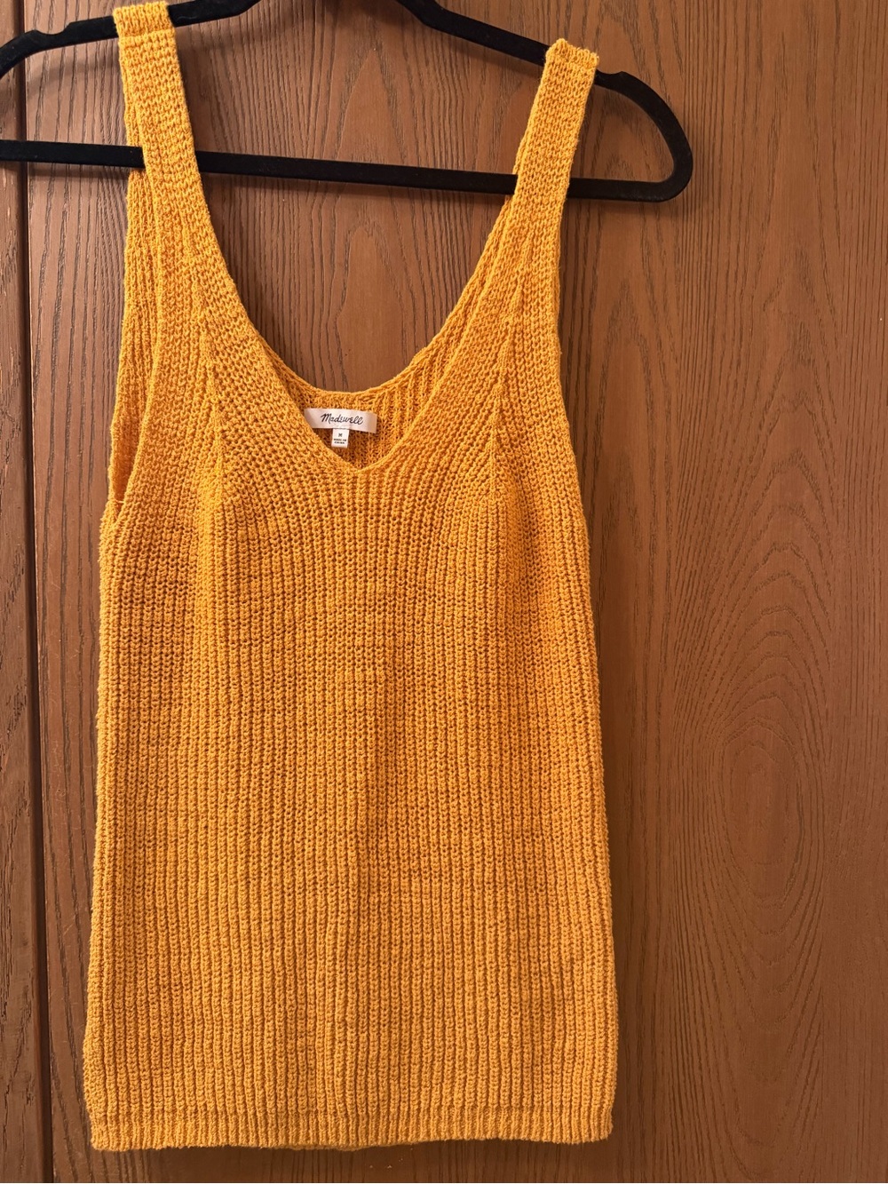 Madewell Women's Golden Yellow Knit Tank Top